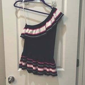 Lilly Pulitzer One Shoulder Peplum Sweater